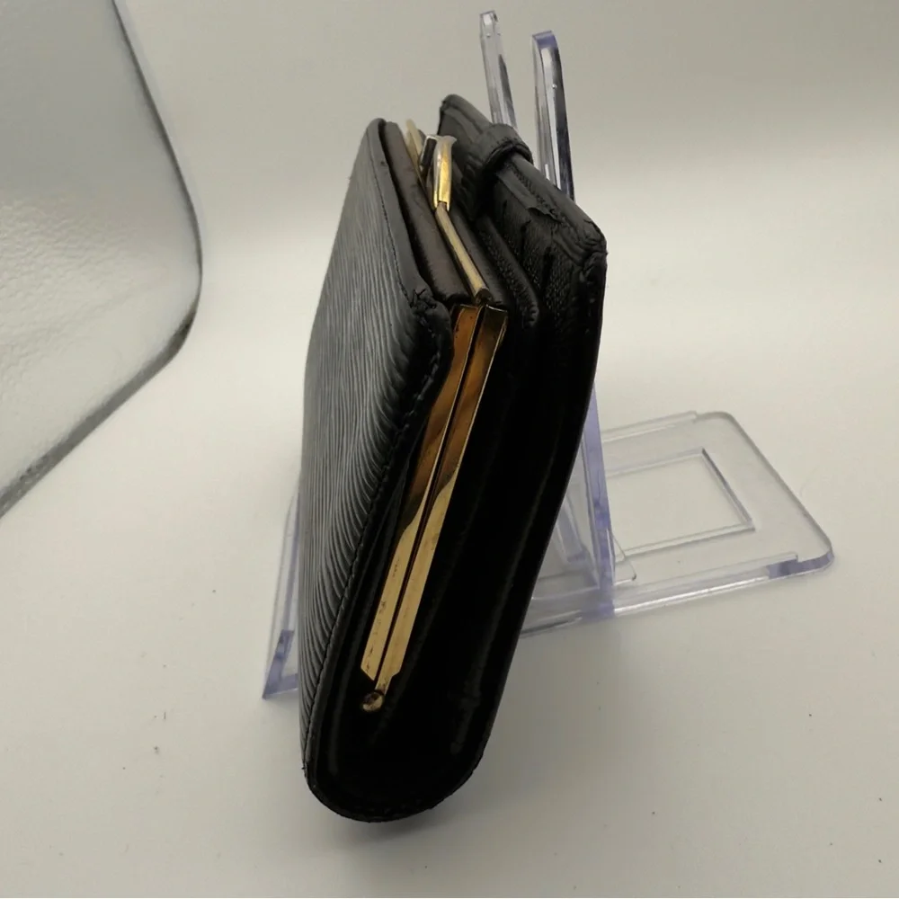 Louis Vuitton Black Epi Leather French Purse Wallet Gold | Women’s | Used |
